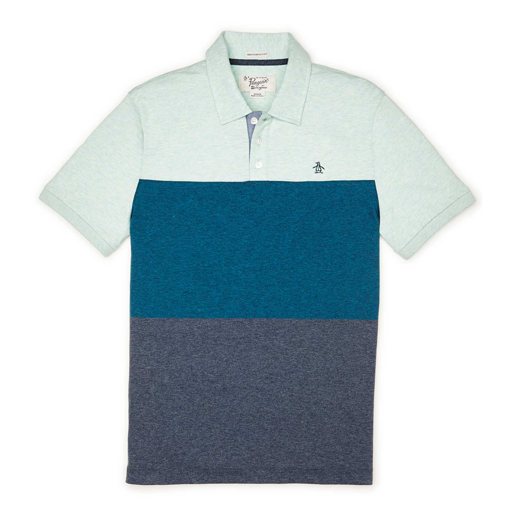 Original Penguin HEATHERED TRI COLORBLOCK POLO