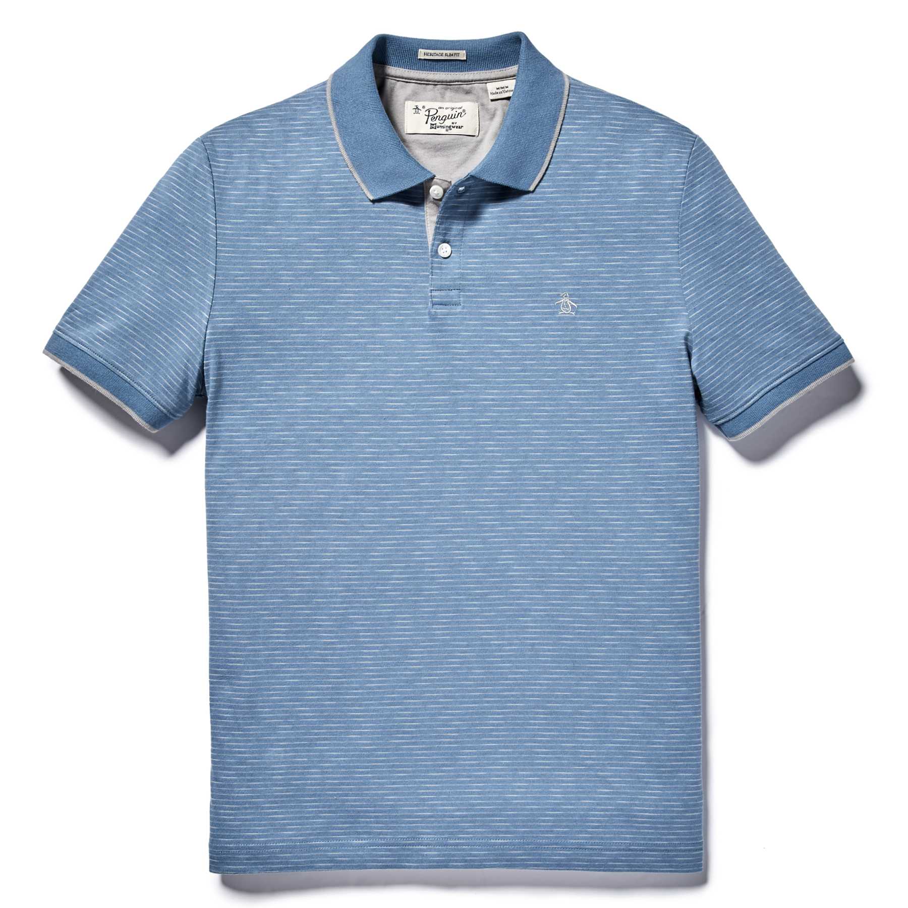 Original Penguin SLUB FEEDER STRIPE POLO