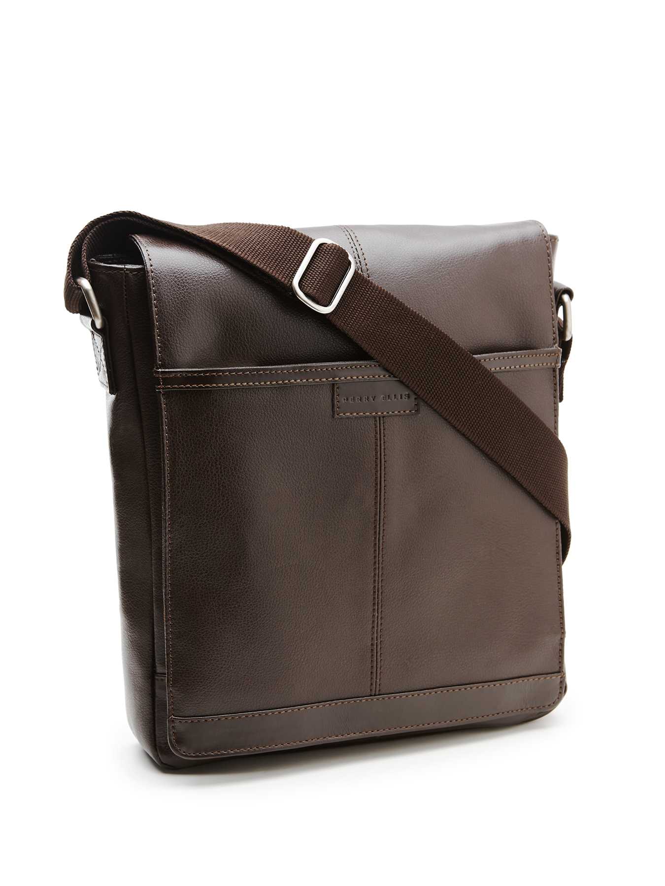 Perry Ellis Leather Crossbody Bag