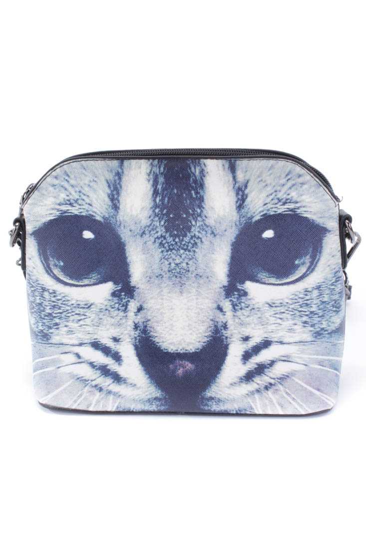 Grey Black Graphic Print Shoulder Handbag