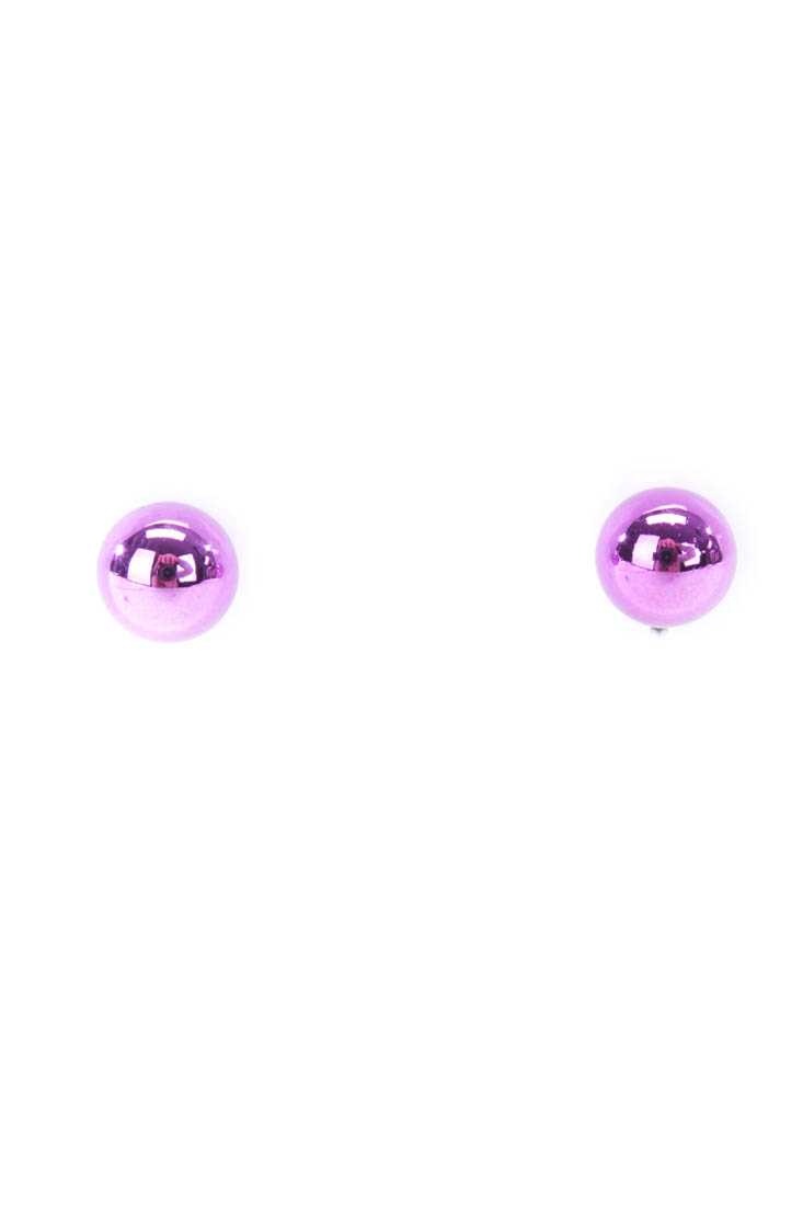 Purple Front And Back Beaded Earrings