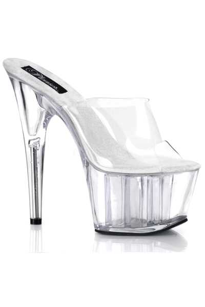 Clear Slip On Platform High Heels