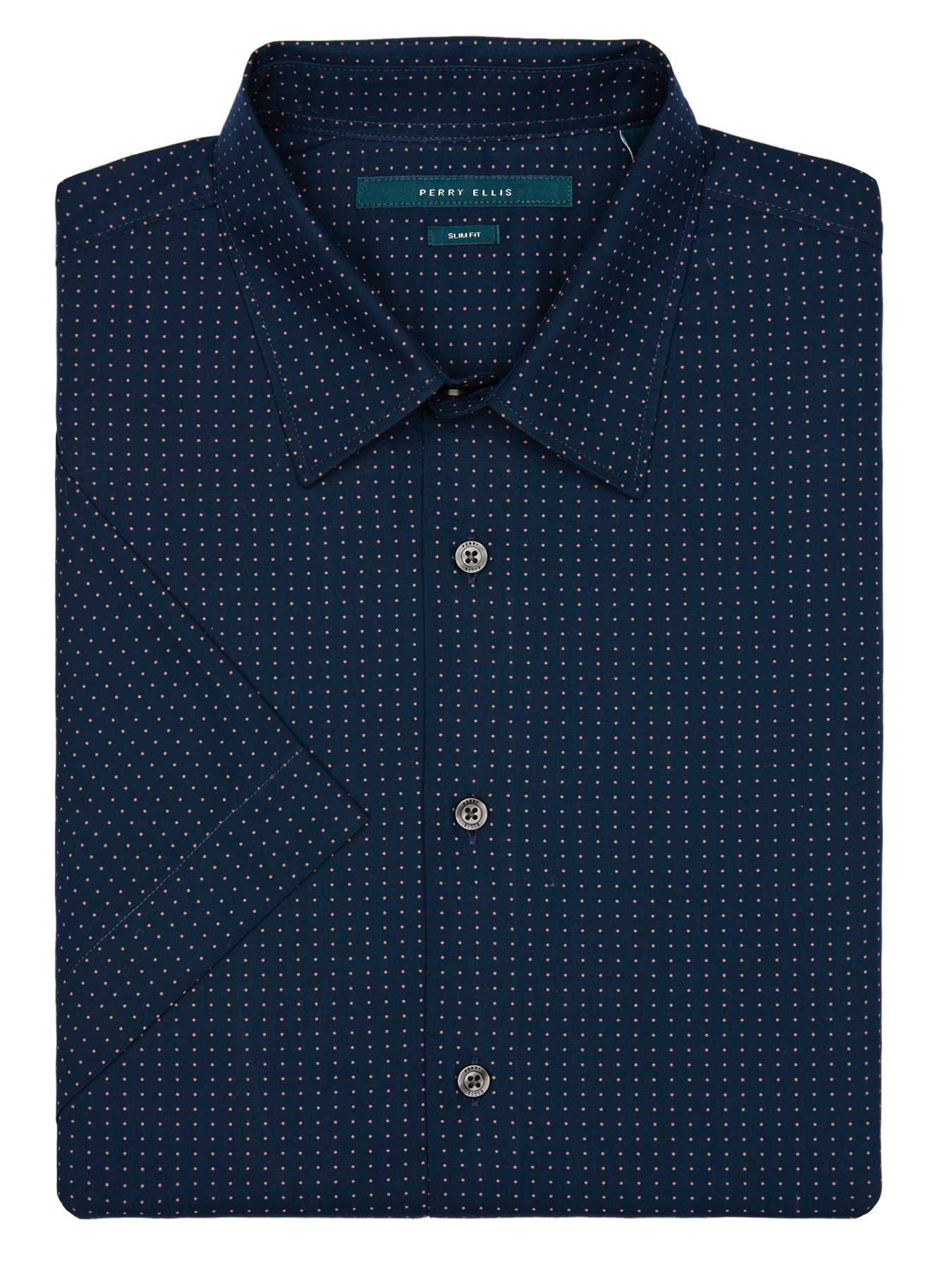 Perry Ellis Short Sleeve Tiny Dot Shirt