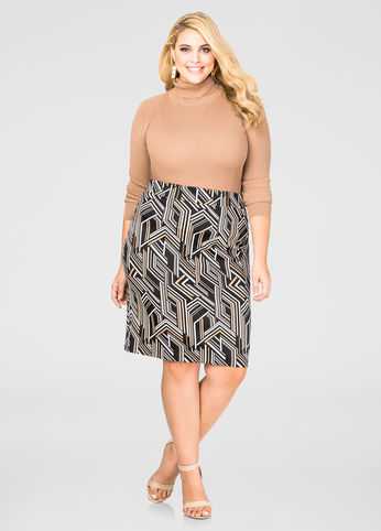 Abstract Geo Pencil Skirt