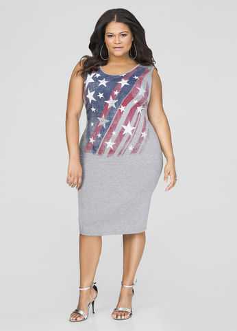 Sequin Stars T-Shirt Dress