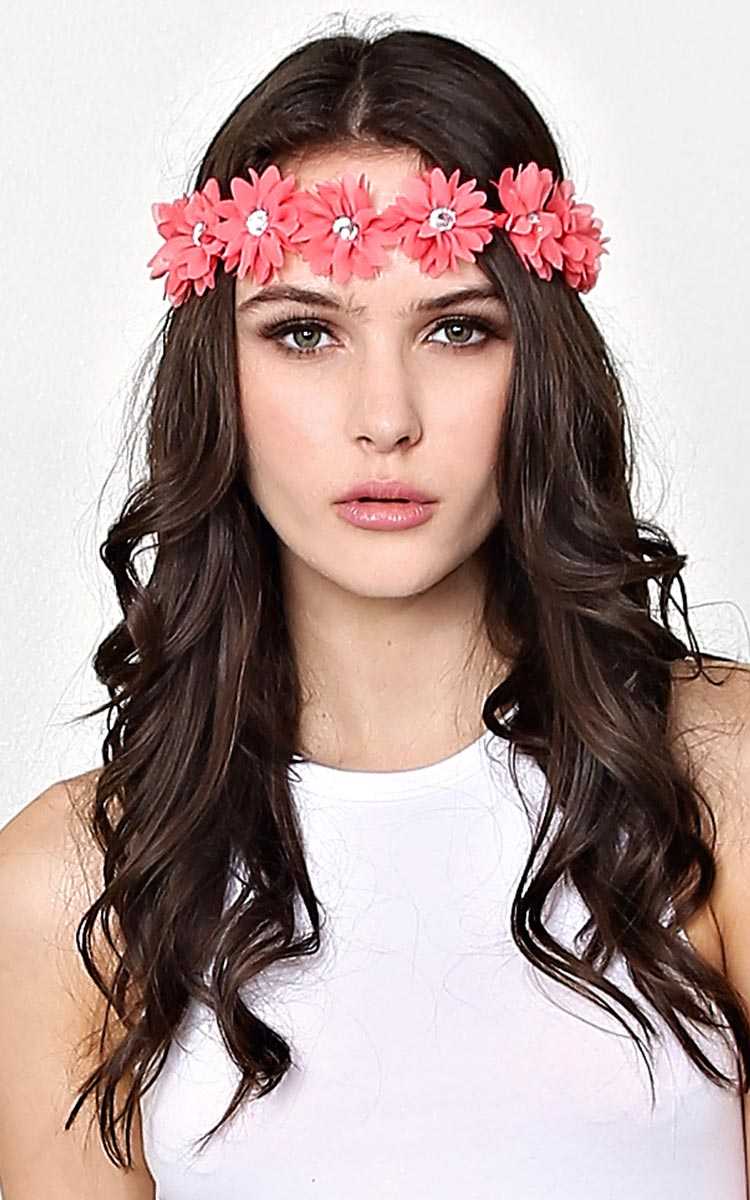 Daisy Fields Headwrap - N/S - Coral by Styles For Less