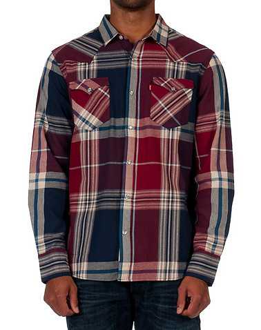 LEVIS MENS Red Clothing / Button Down Shirts L