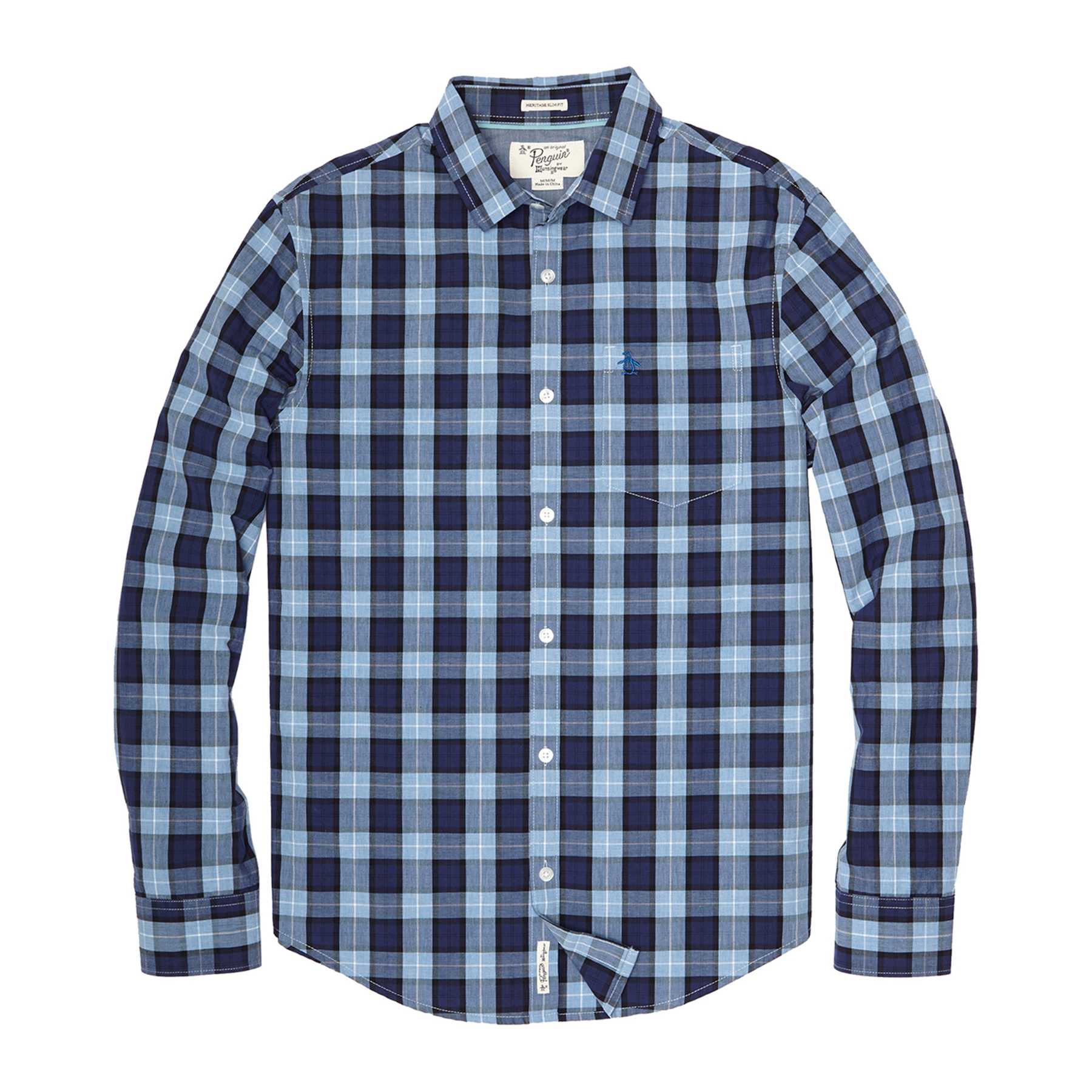 Original Penguin HEATHERED PLAID SHIRT