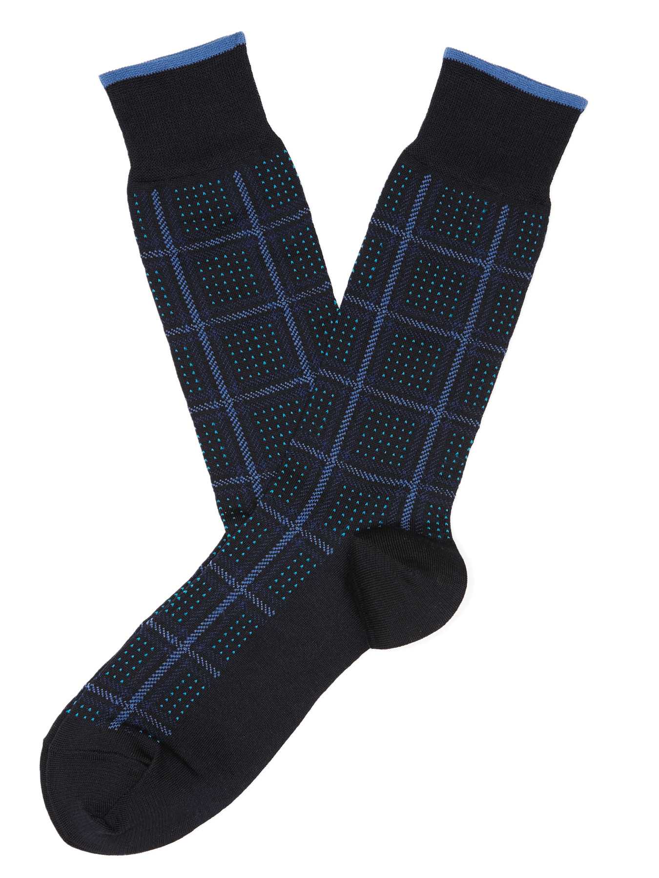 Perry Ellis Executive Grid Pattern Sock