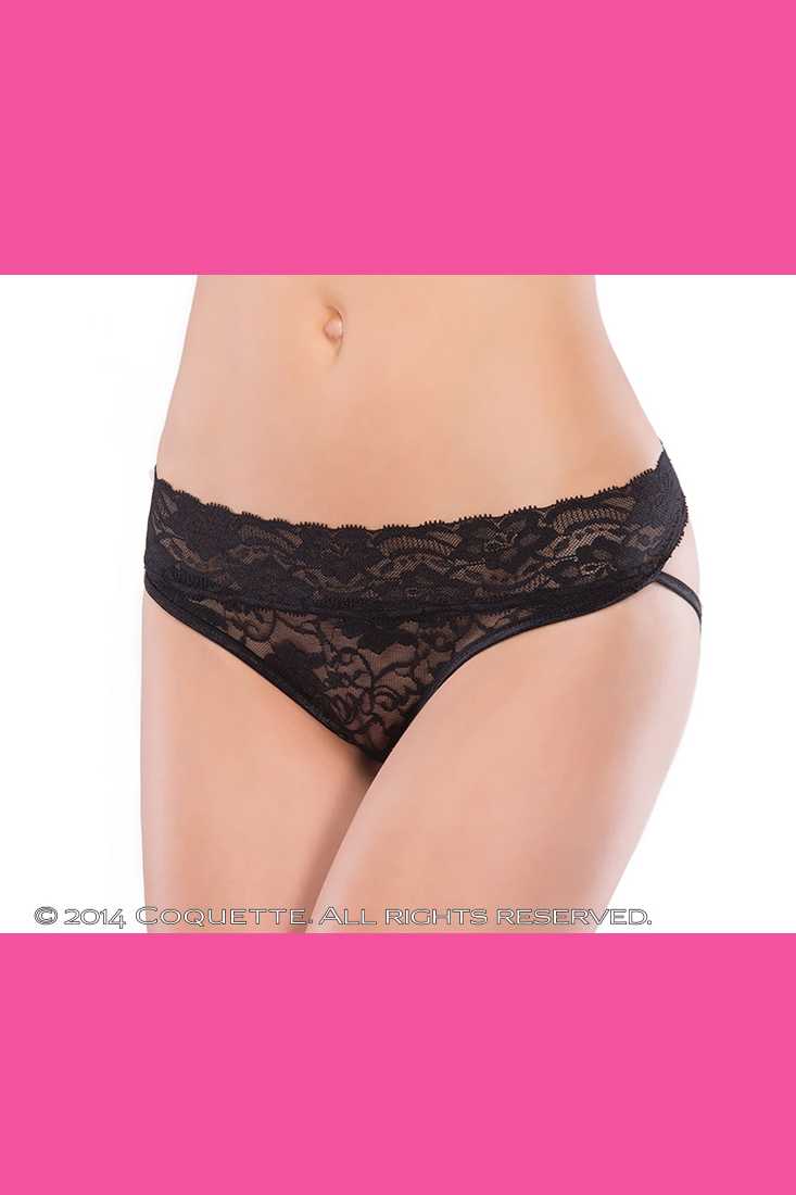 Black Back Strappy Lace Panty