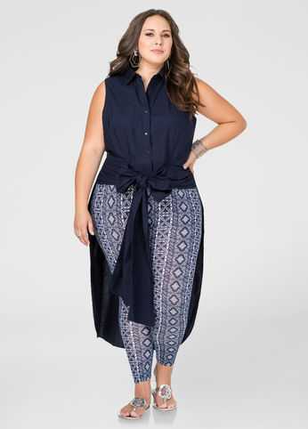 Printed Denim Batik Legging