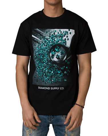 DIAMOND SUPPLY COMPANY MENS Black Clothing / Tees and Polos S