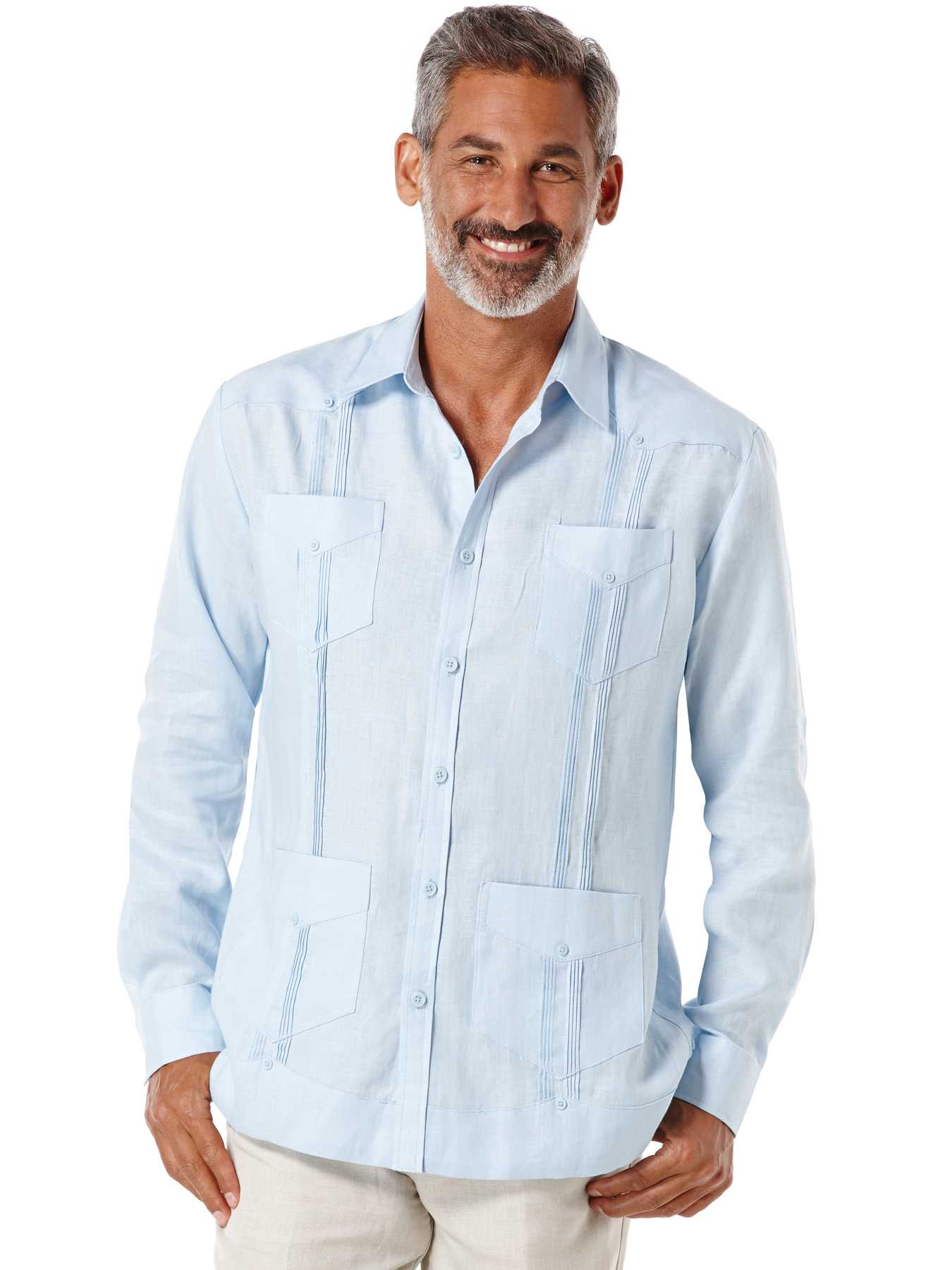 Cubavera 100% Linen Long Sleeve Classic Guayabera