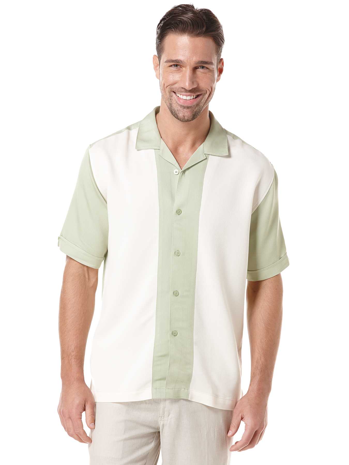 Cubavera Rayon Polyester Pieced Shirt