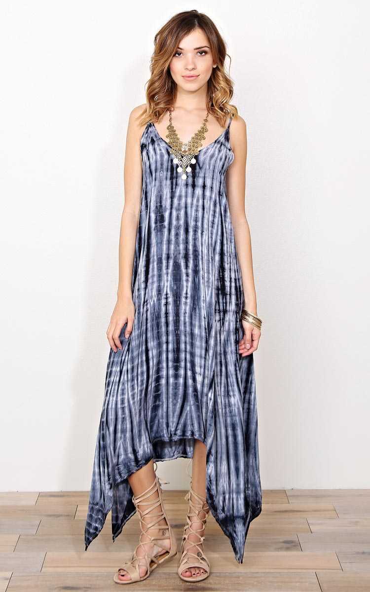 Black Sumer Song Woven Dress - - Black/White in Size by Styles For Less