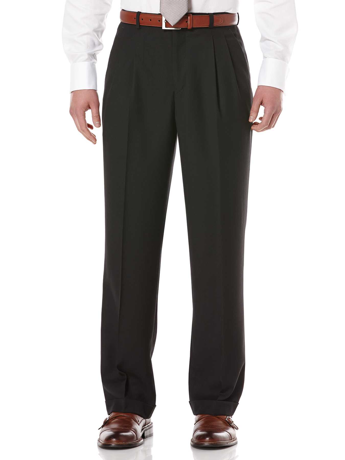 Perry Ellis Double Pleated Classic Fit Portfolio Pant