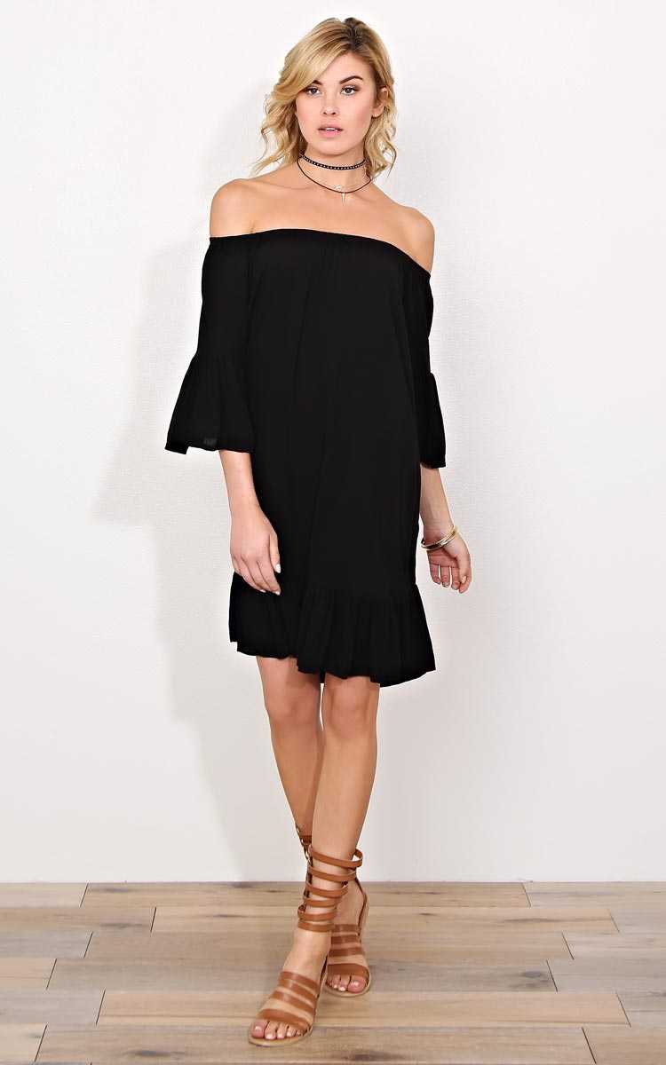 Black Bali Off The Shoulder Dress - - Black in Size by Styles For Less