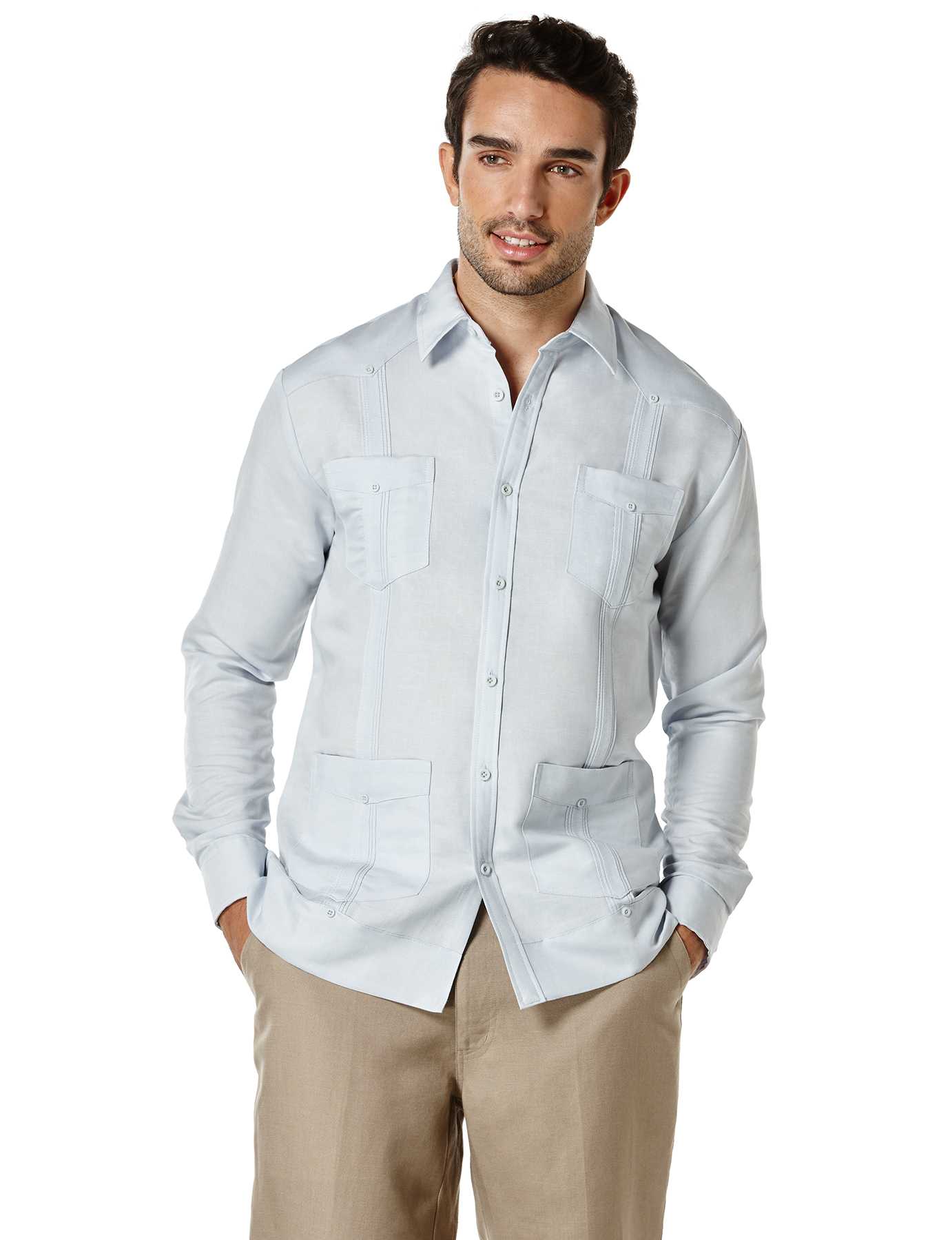 Cubavera Rayon Blend Long Sleeve Guayabera