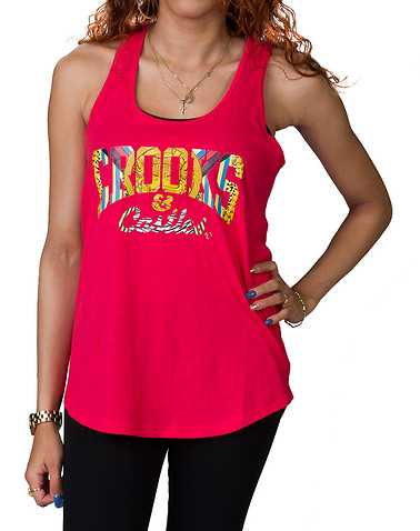 CROOKS AND CASTLES WOMENS Red Clothing / Tank Tops M
