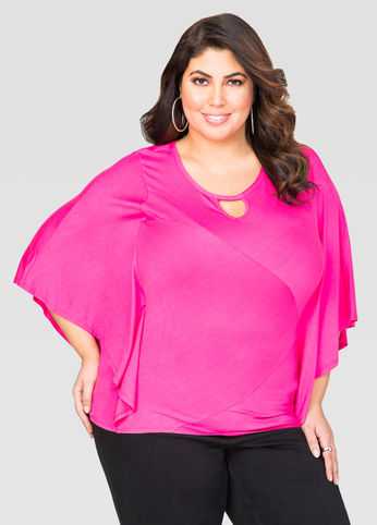 Keyhole Poncho Top