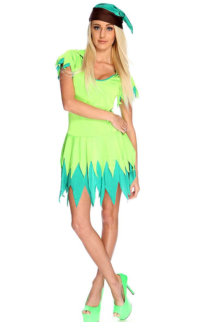 Green 2 Pc. Sexy Peter Storybook Costume
