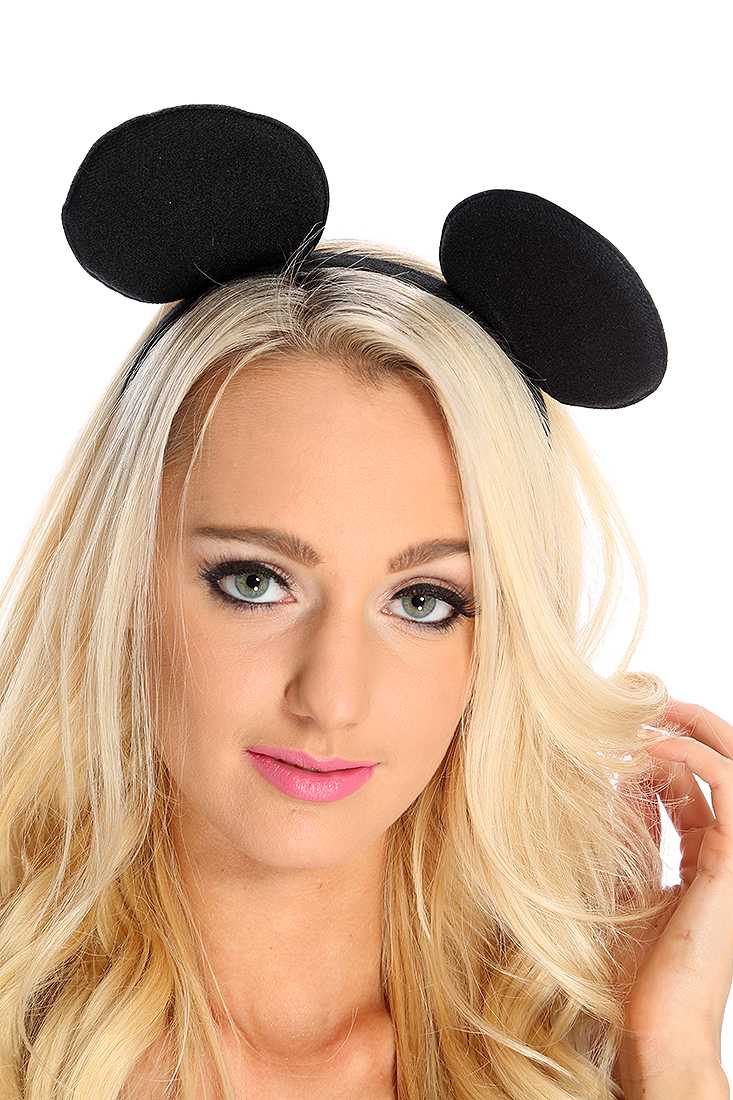 Black Padded Large Mouse Ears