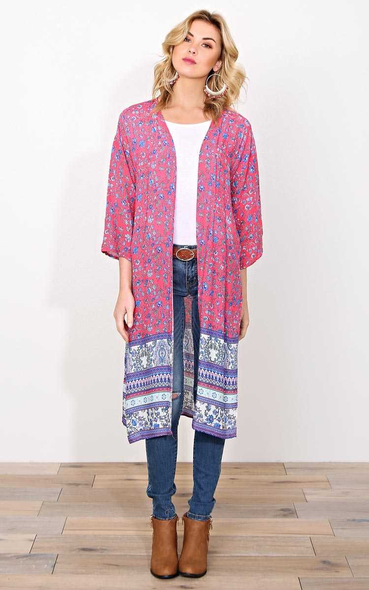 Spring Dreamer Woven Duster - - Red in Size by Styles For Less