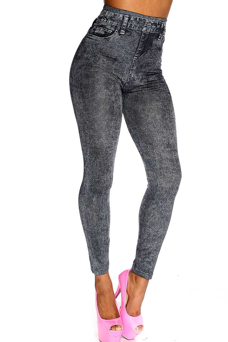 Black High Waist Jeggings