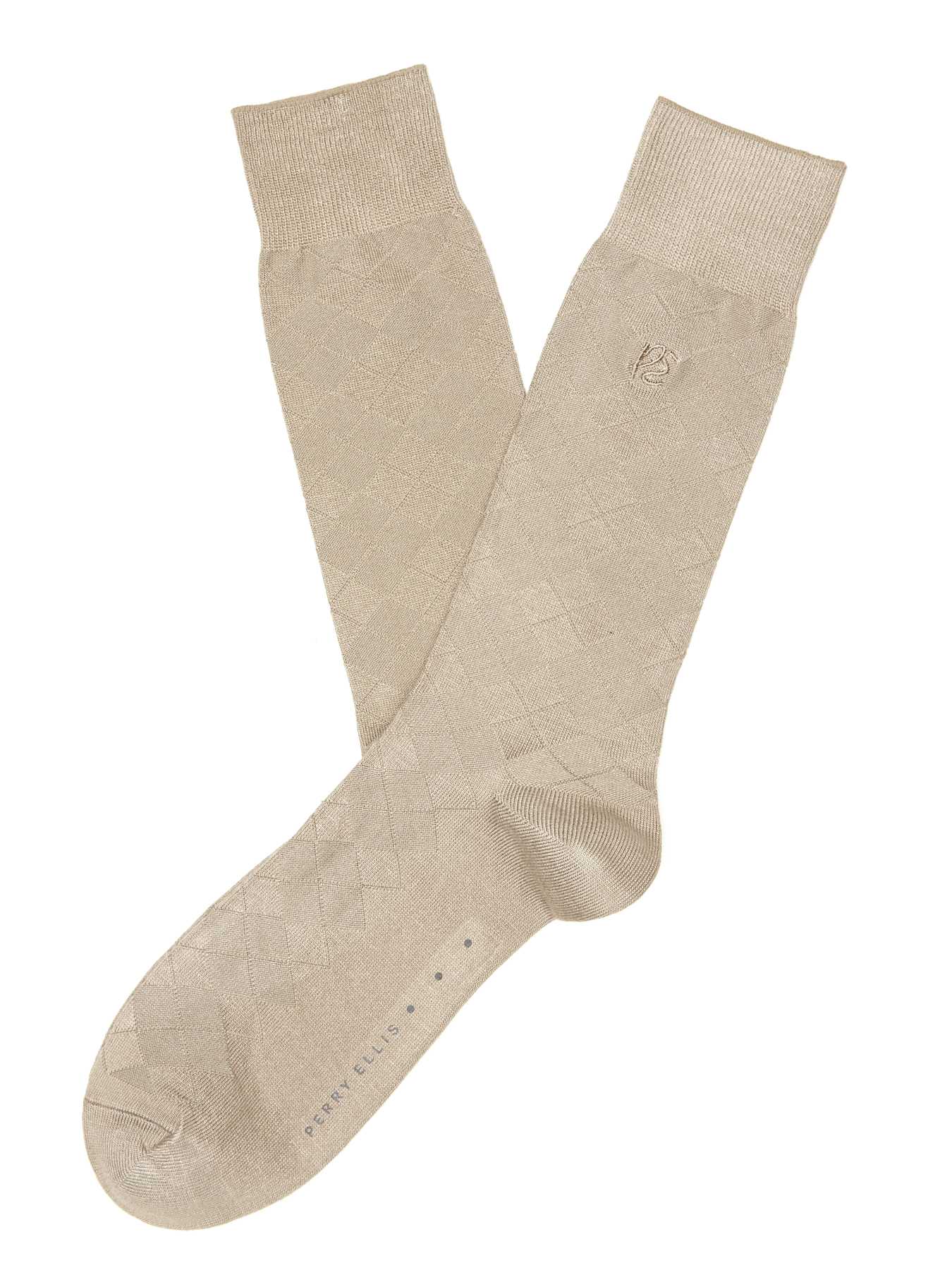 Perry Ellis Diamond Stitch Logo Sock