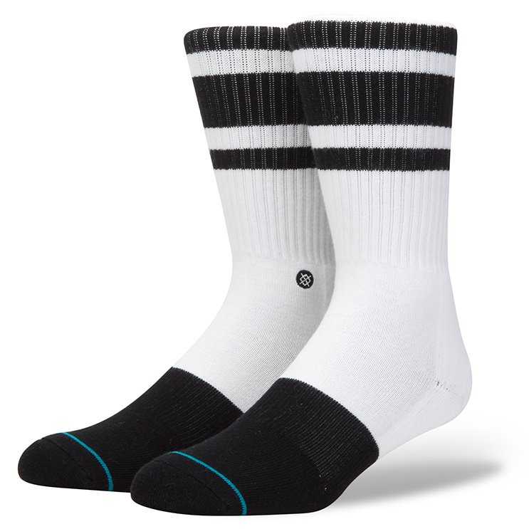 Stance White Out 2 (Black) classic crew Socks
