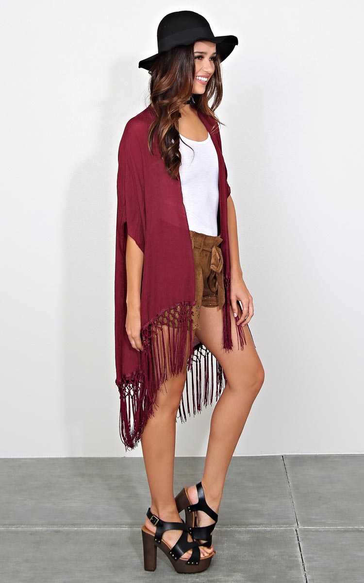 Flirty and Fringe Woven Wrap - - Ivry/Natrl in Size by Styles For Less