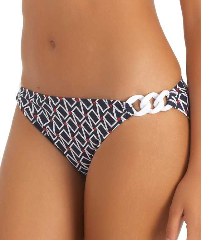 Squared Away Retro Bikini Bottom Color Navy Size