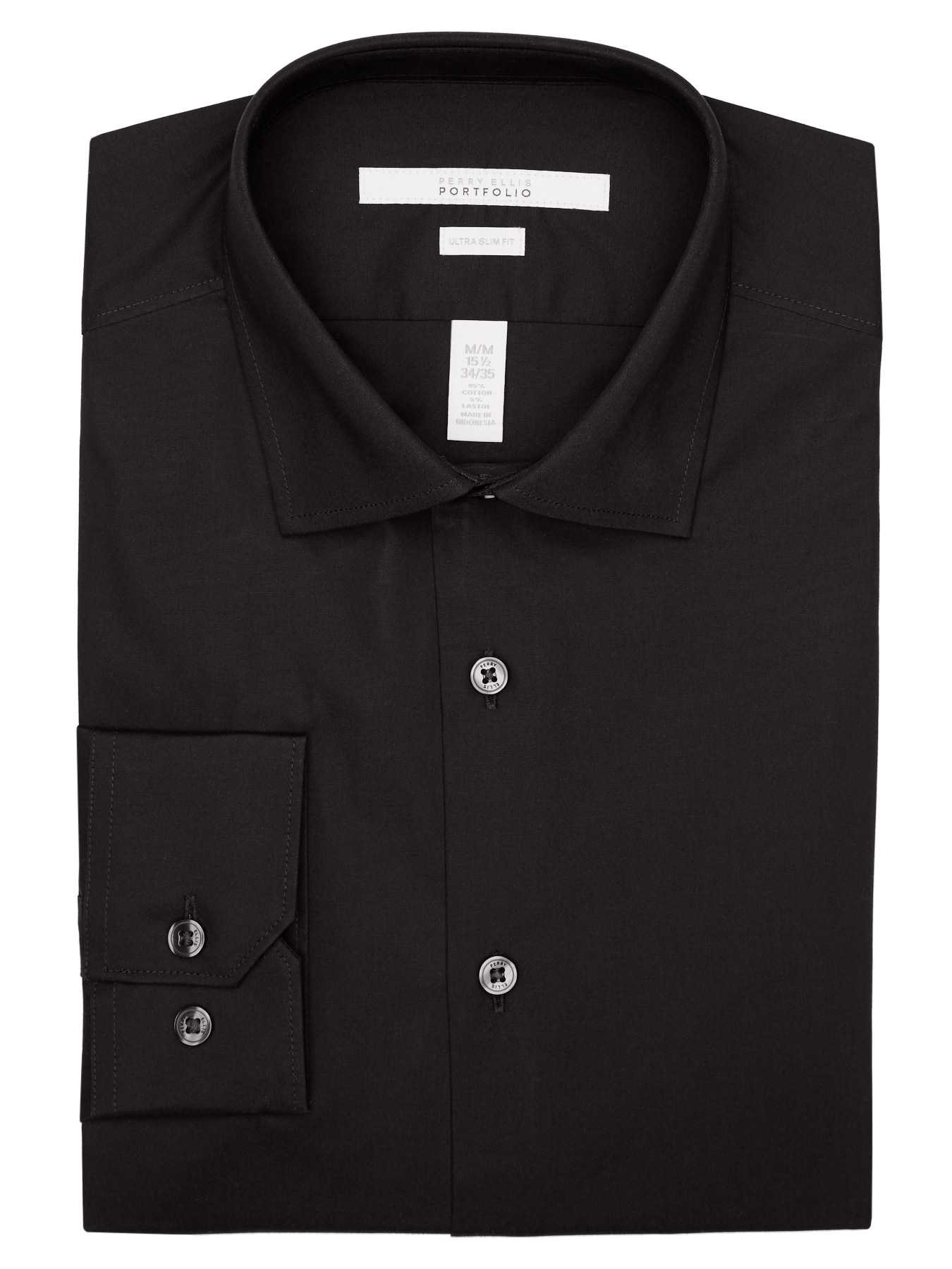 Perry Ellis Ultra Slim Solid Dress Shirt