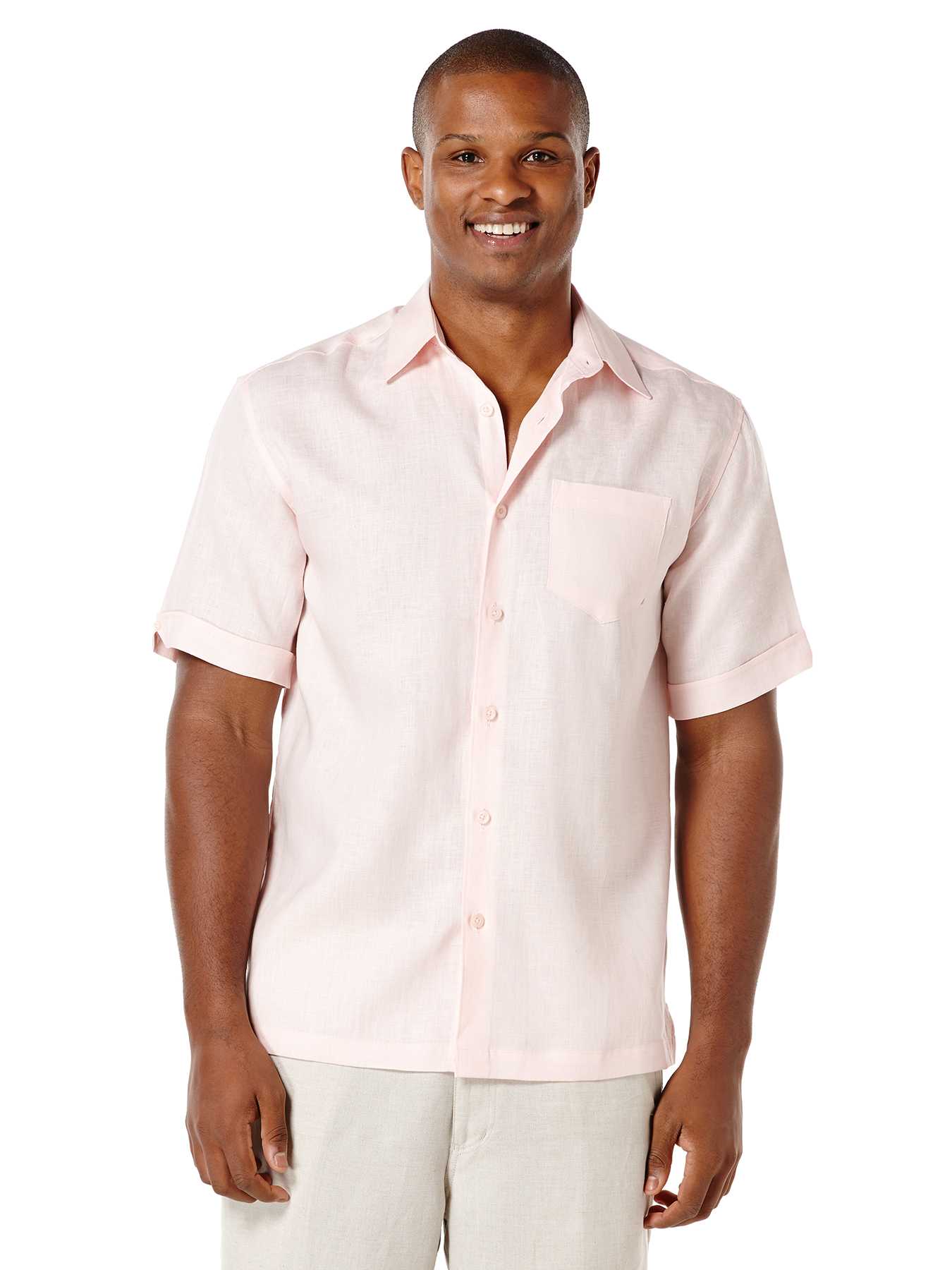 Cubavera 100% Linen Short Sleeve 1 Pocket Shirt