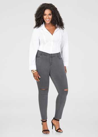 Slit Knee Skinny Jean