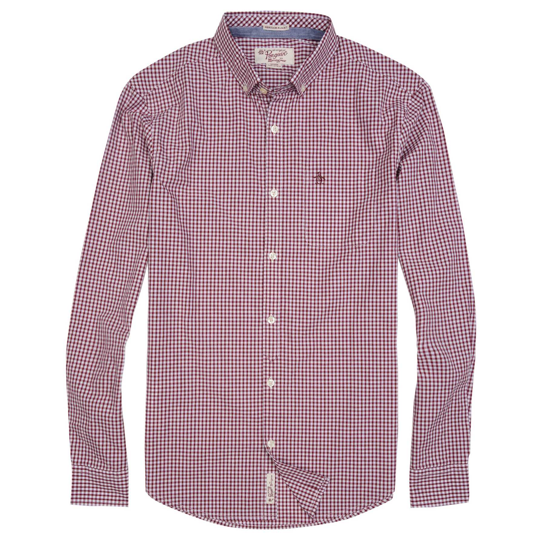Original Penguin LS BASIC GINGHAM- SLIM FIT