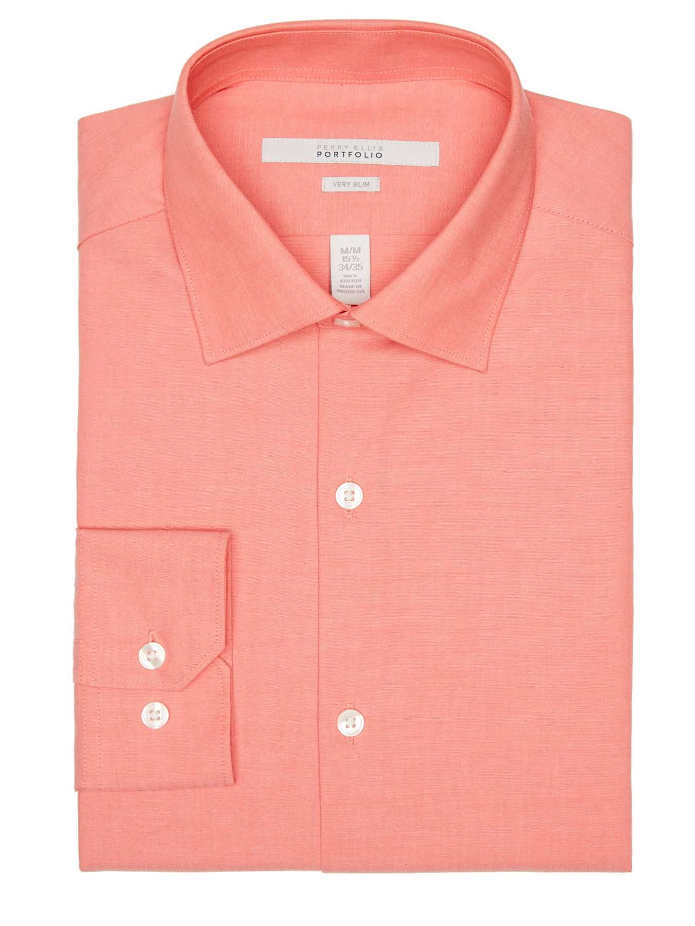 Perry Ellis Very Slim Chambray Dress Shirt