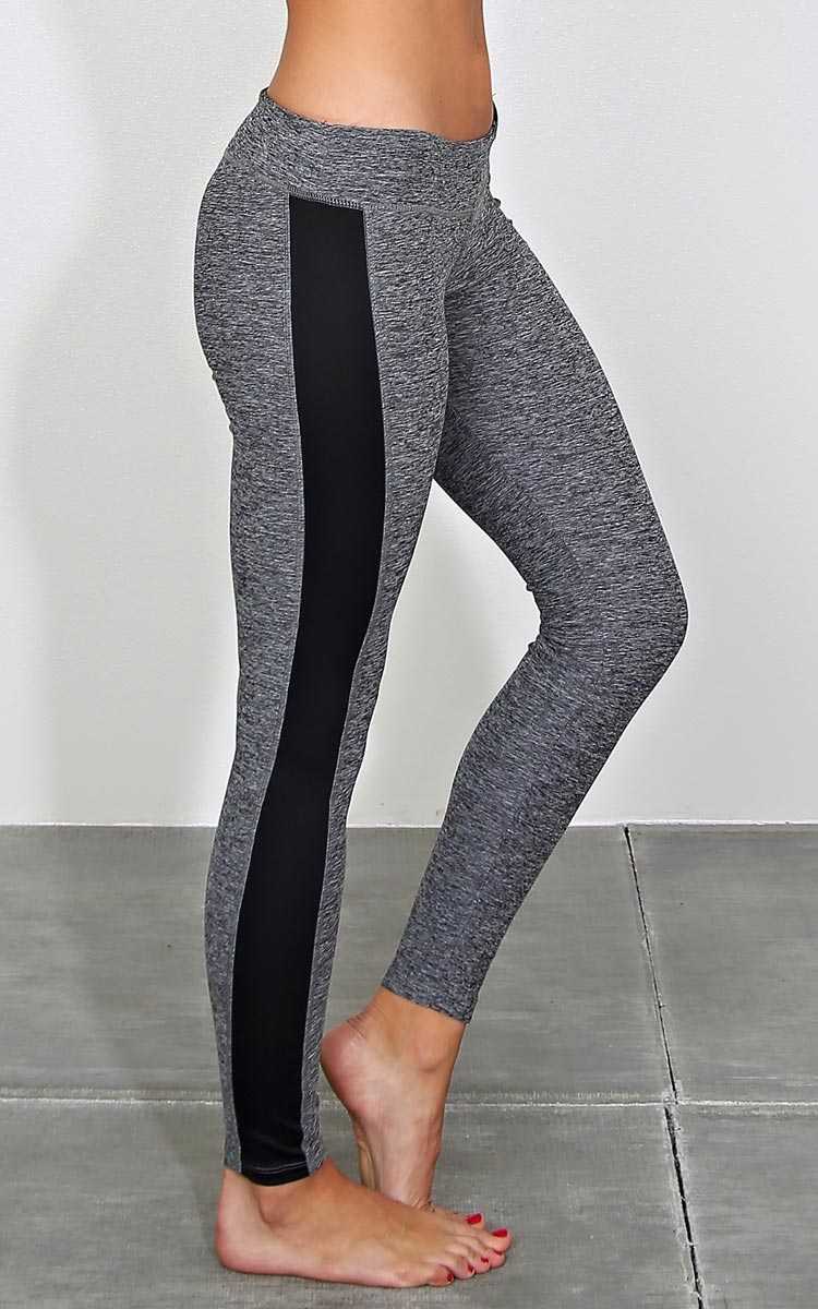 Two-A-Days Performance Cropped Leggings - LGE - Grey Combo in Size Large by Styles For Less