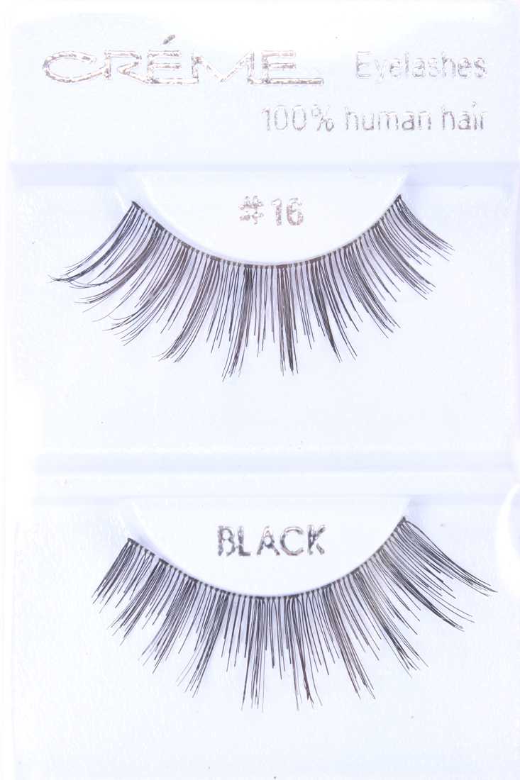 Black Full Volume Lengthening Glamour Human Hair Eyelashes