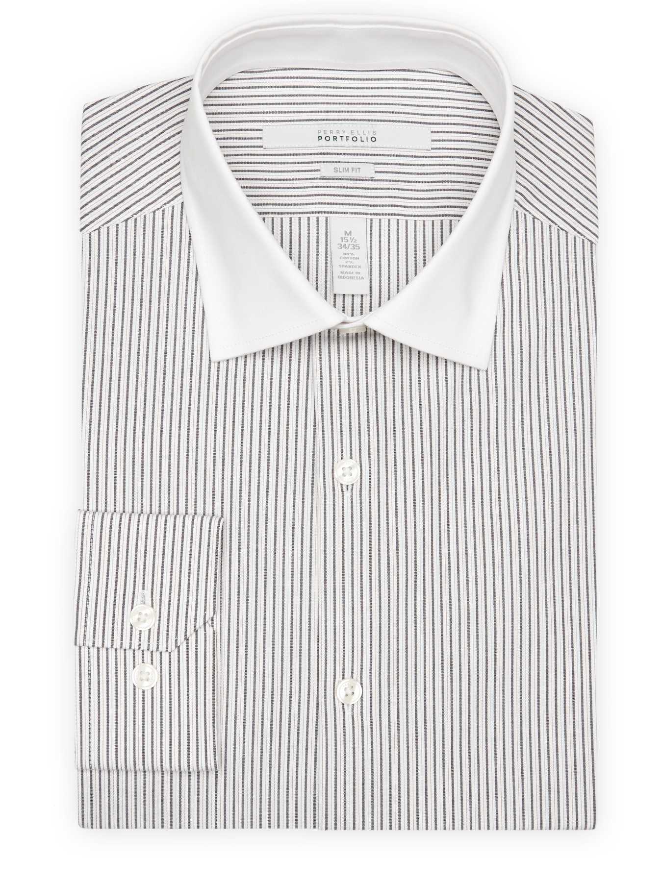 Perry Ellis Slim Fit Banker Dress Shirt