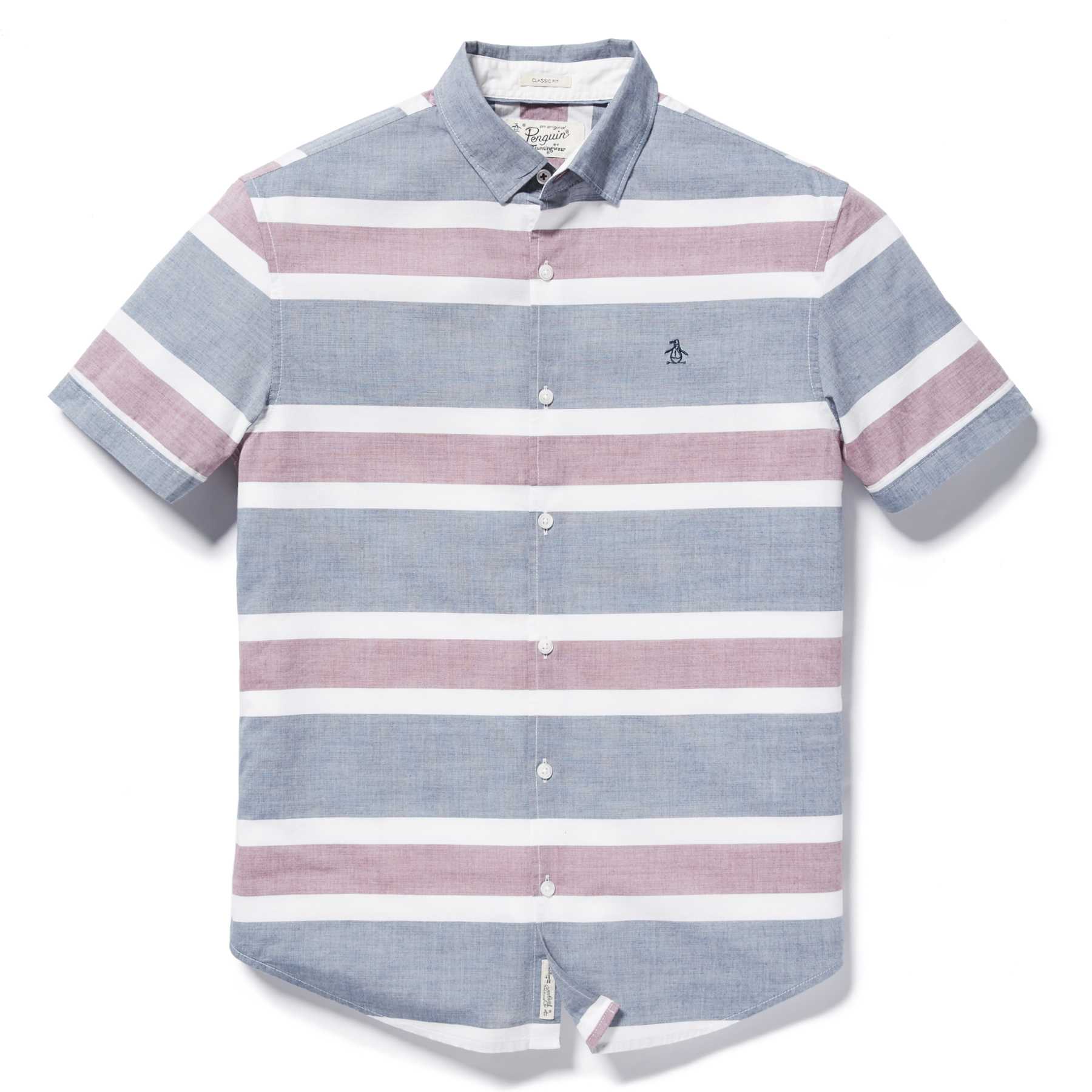 Original Penguin CLASSIC FIT HORIZONTAL WIDE STRIPE SHIRT