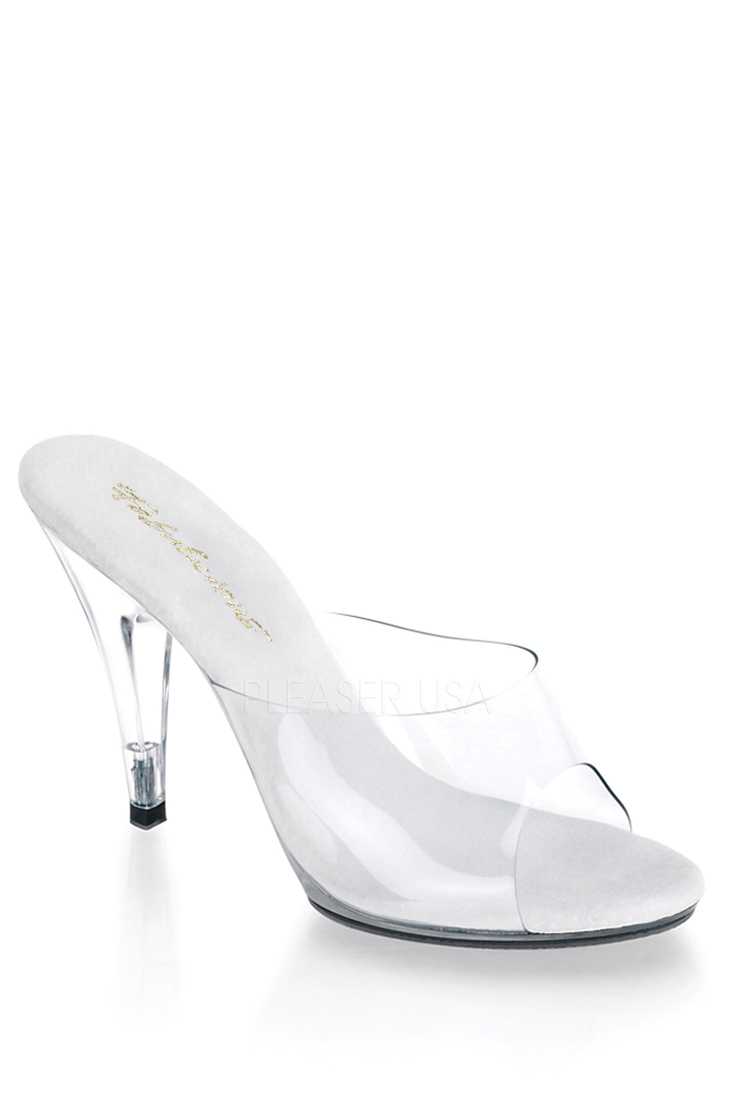 Clear Slip On High Heels Plastic