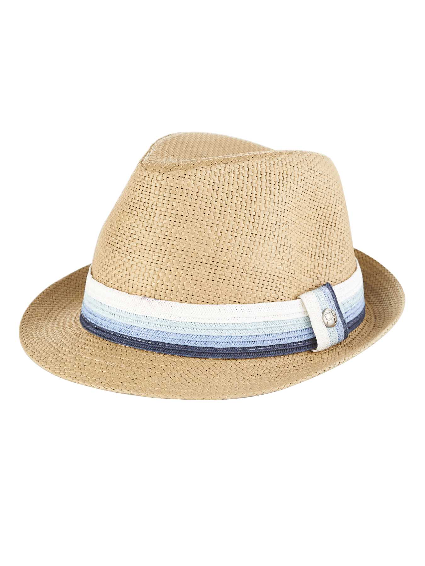 Perry Ellis Braid Band Straw Fedora