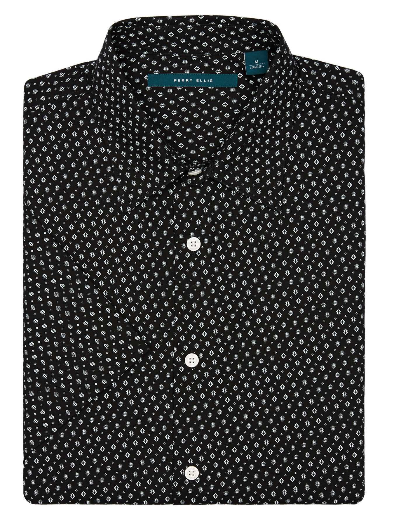 Perry Ellis Short Sleeve Medallion Print Shirt