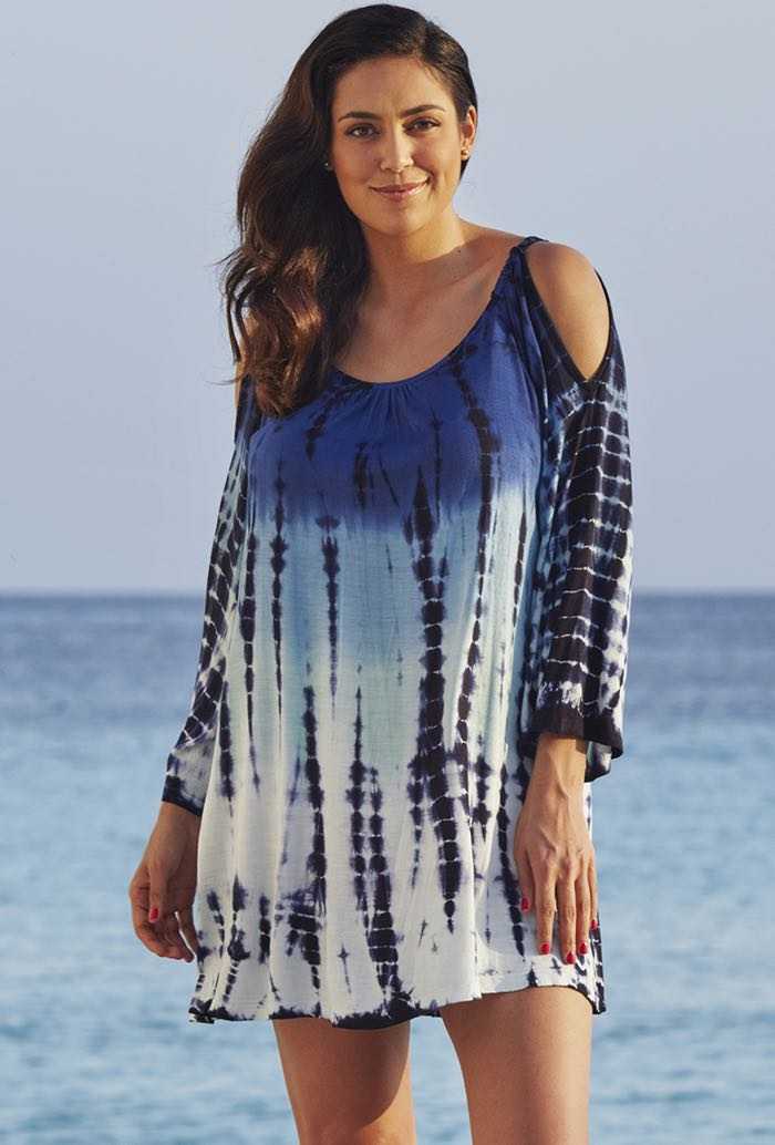 Waves Slit Shoulder Dress