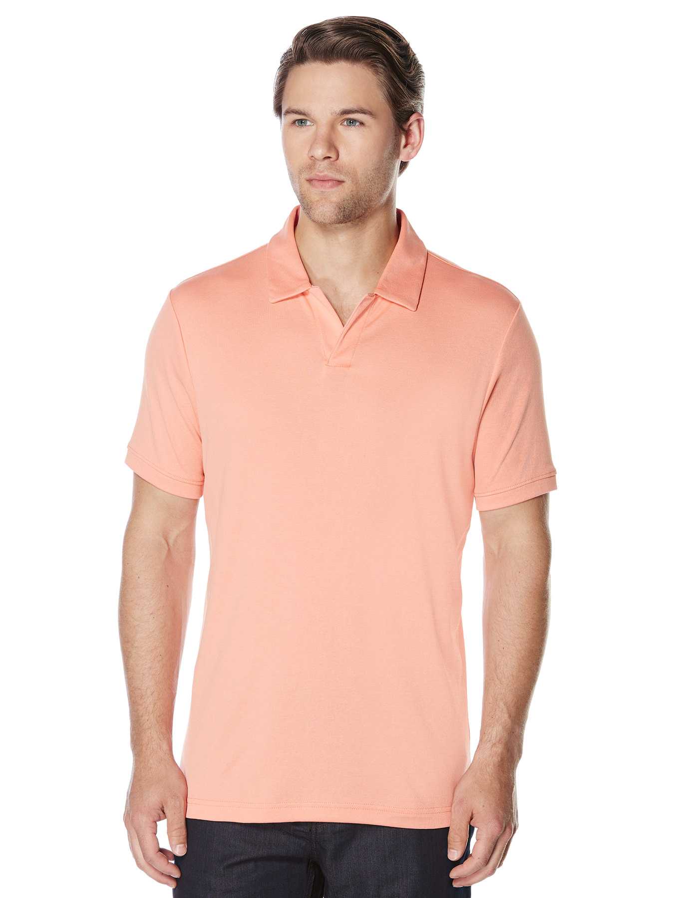 Perry Ellis Short Sleeve Open Collar Polo