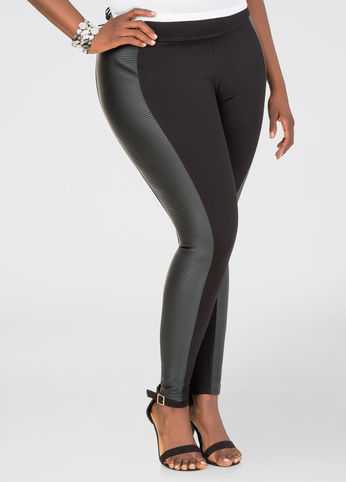 Trapunto Ponte Skinny Pant
