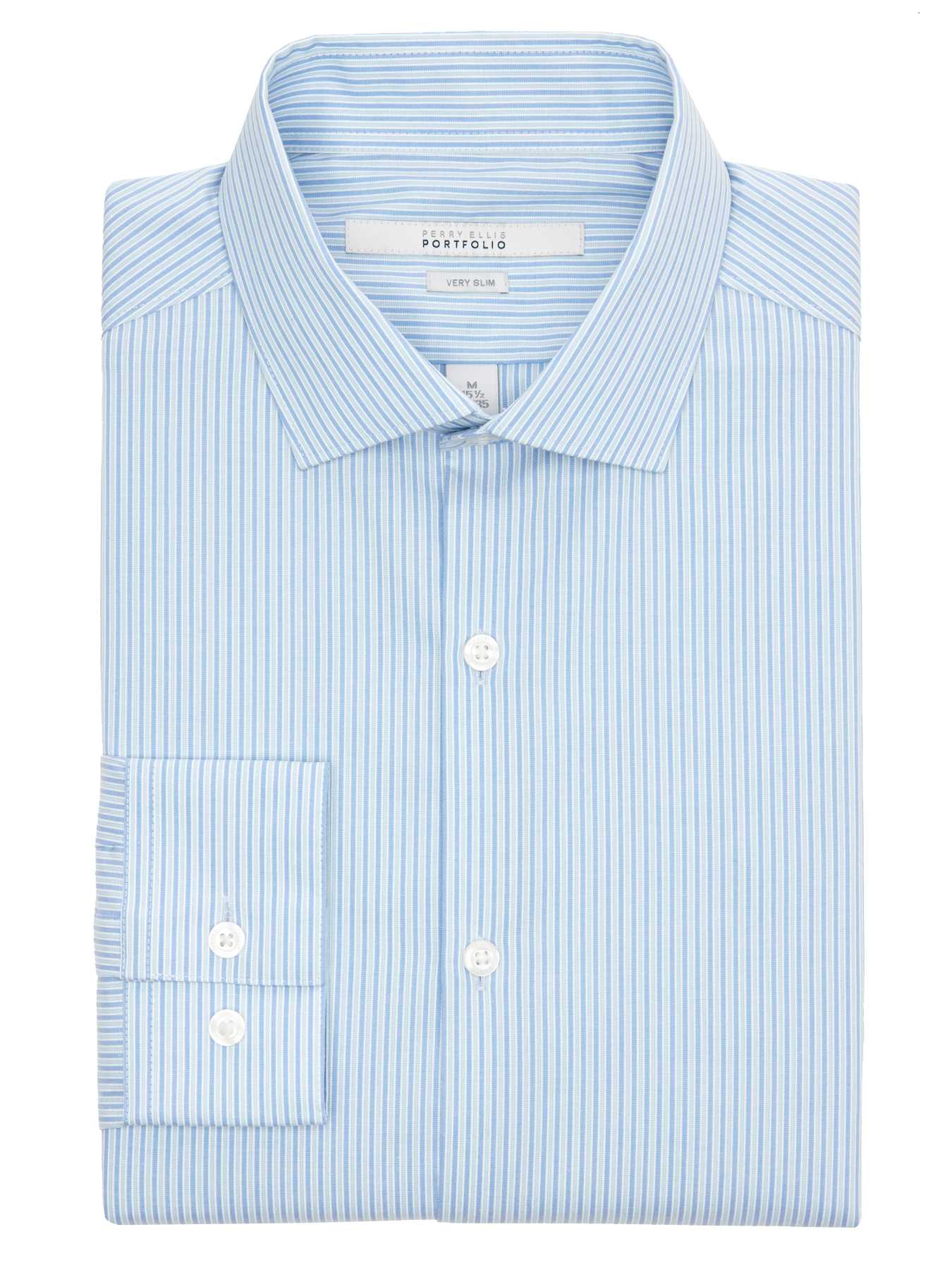 Perry Ellis Very Slim Modern Stripe Portfolio Dress Shirt