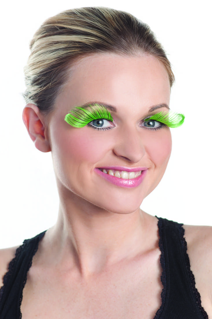 Green Sexy Ravewear Long Curled Eyelashes