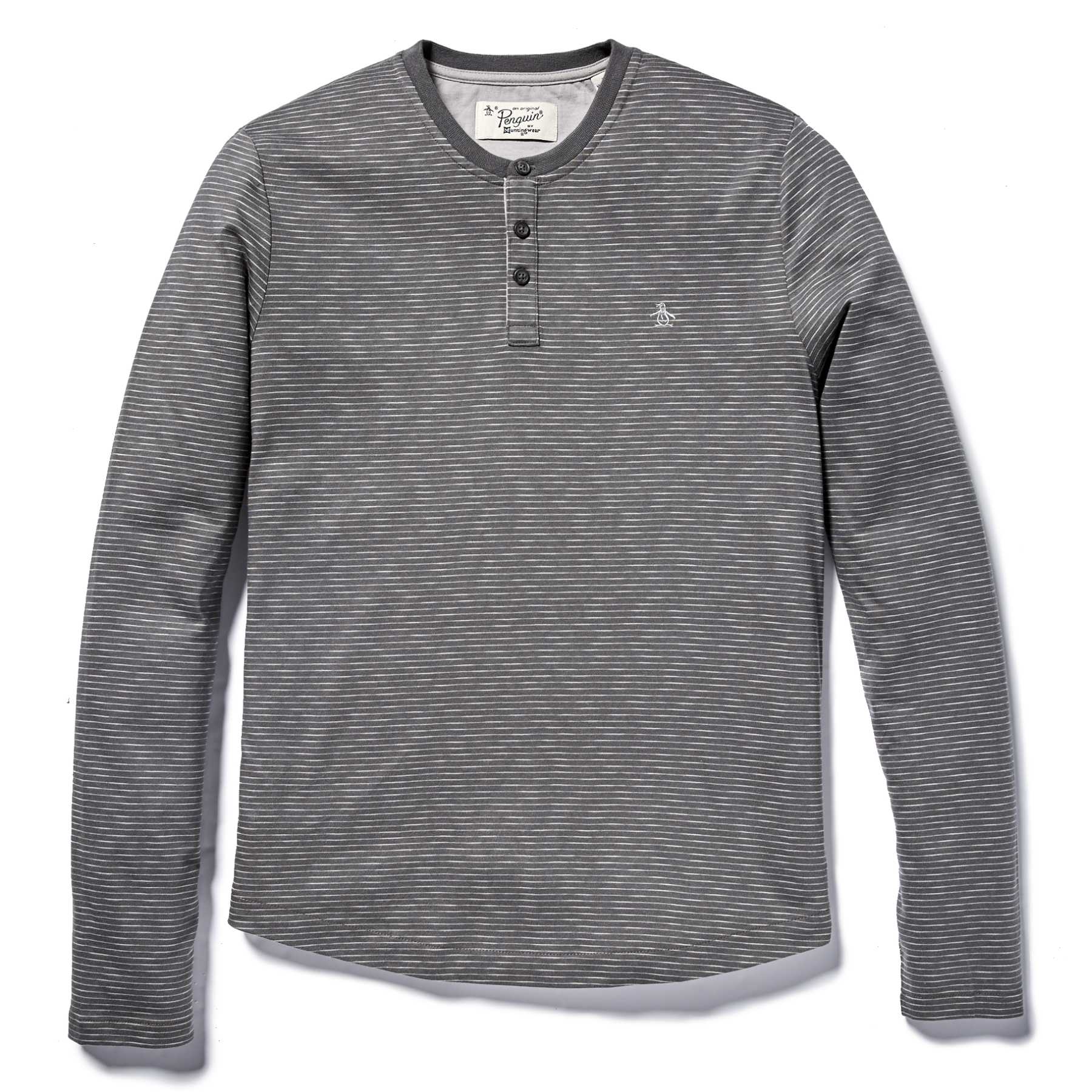 Original Penguin SLUB FEEDER STRIPE HENLEY